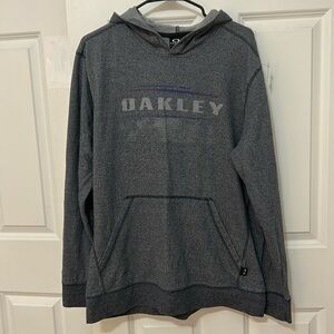 Oakley pullover hoodie Sweatshirt  size XL charcoal gray Lightweight Y2K